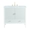 James Martin Vanities 36'' Vanity, Bright White w/ 3 CM Carrara White Marble Top 485-V36-BW-3CAR - alternate 1